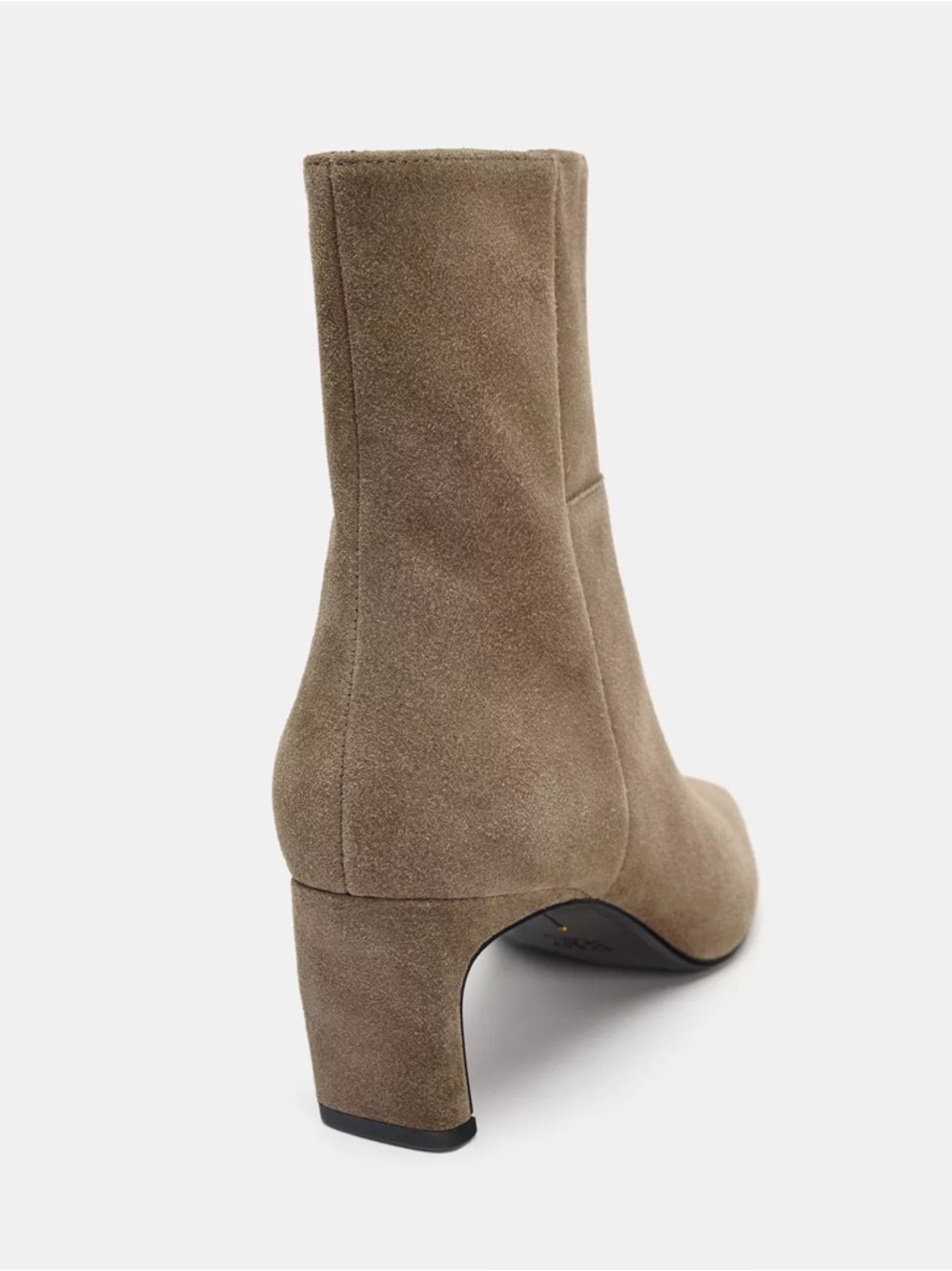 ZARA Suede Split- Leather Taupe Ankle Boots - 9 (40) NWT - Picture 3 of 14